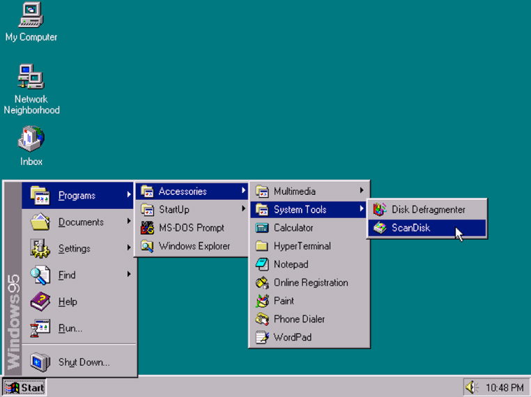 Escritorio de Windows 95