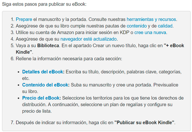 Passos necessaris per a publicar un llibre electrònic a Amazon