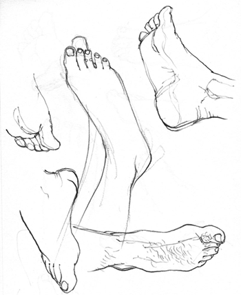 Figura 53. Estudios de pies (2002).