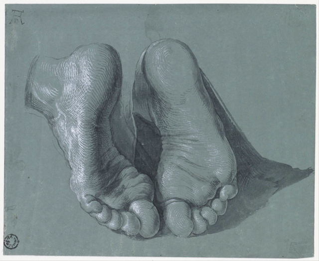 Figura 55. Estudio de pies realizado por Alberto Durero (circa 1508, Museo Boijmans Van Beuningen).