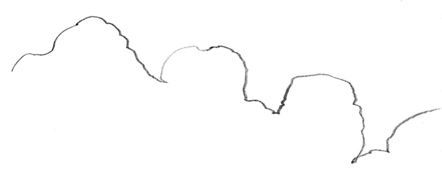 Figura 11. Línea en la que se aprecian variaciones de velocidad reforzadas por los diversos acentos (áreas más oscuras).