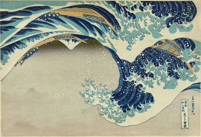 Figura 29. La gran ola invertida, de Hokusai.