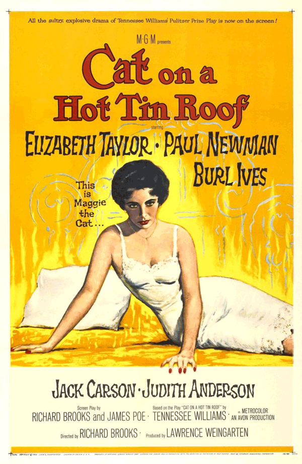 Cat on a Hot Tin Roof, Reynold Brown, 1958, dominio público.