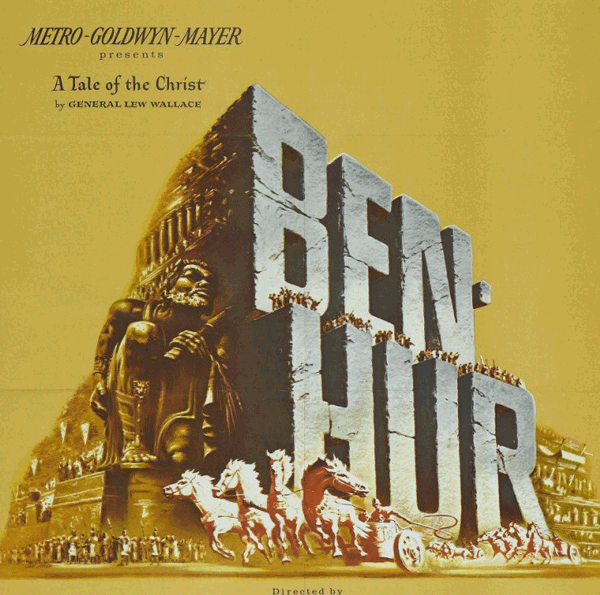 Cartell de la pel·lícula Ben Hur, Reynold Brown, 1959, impawards.com, domini públic.