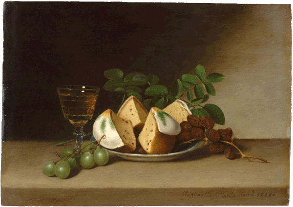 Still Life with Cake, Raphaelle Peale, 1818, Open Access for Scholarly Content (OASC) via Met website.