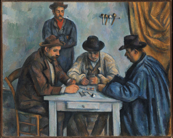 Els jugadors de cartes, Paul Cézanne, 1890-92, Open Access for Scholarly Content (OASC) via Met website.