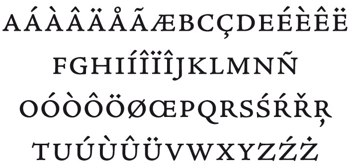 Figura 23. Les versaletes són lletres de caixa alta, però reduïdes a l’altura de «x». Es troben sobretot en les fonts amb serif. Tècnicament, se solen anomenar <em>caràcters experts</em>.